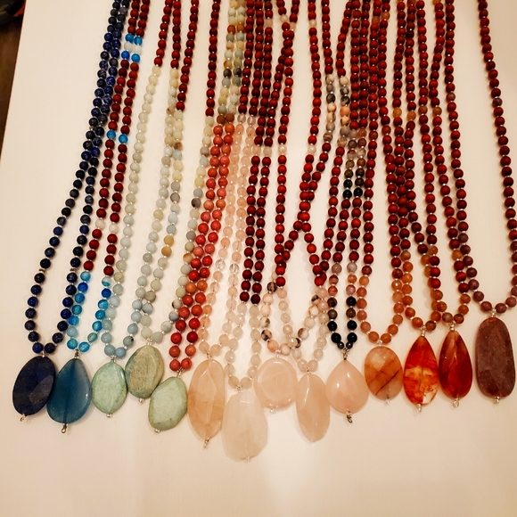 Rose Quartz & Moonstone Handmade Mala - Picture 4 of 4